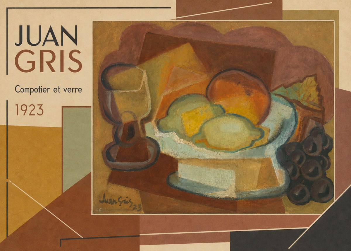 Juan Gris Compotier Et Verre No2 - Poster