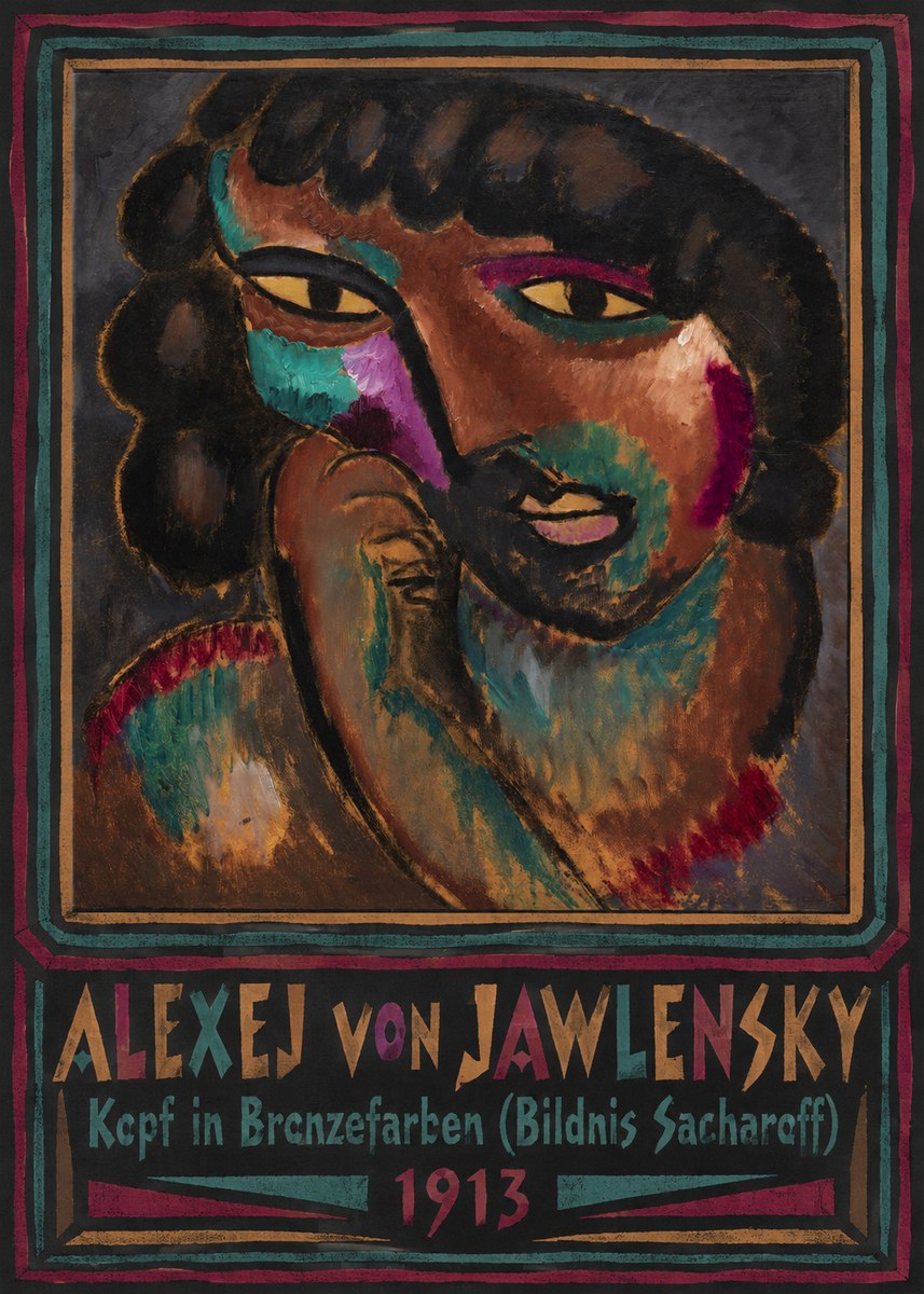 Alexej von Jawlensky Kopf in Bronzefarben (Bildnis Sacharoff) No3 - Poster