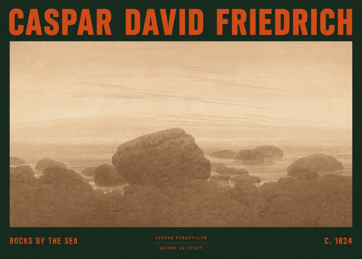 Caspar David Friedrich Rocks by the Sea No2 - Poster