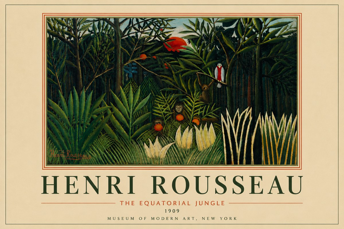 Rousseau The Equatorial Jungle I No6 - Poster