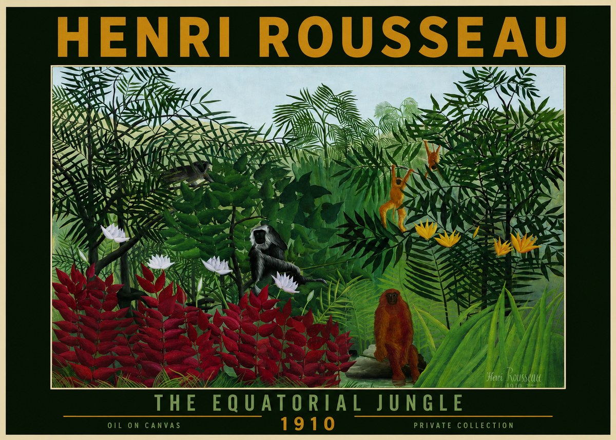 Rousseau The Equatorial Jungle II No4 - Poster