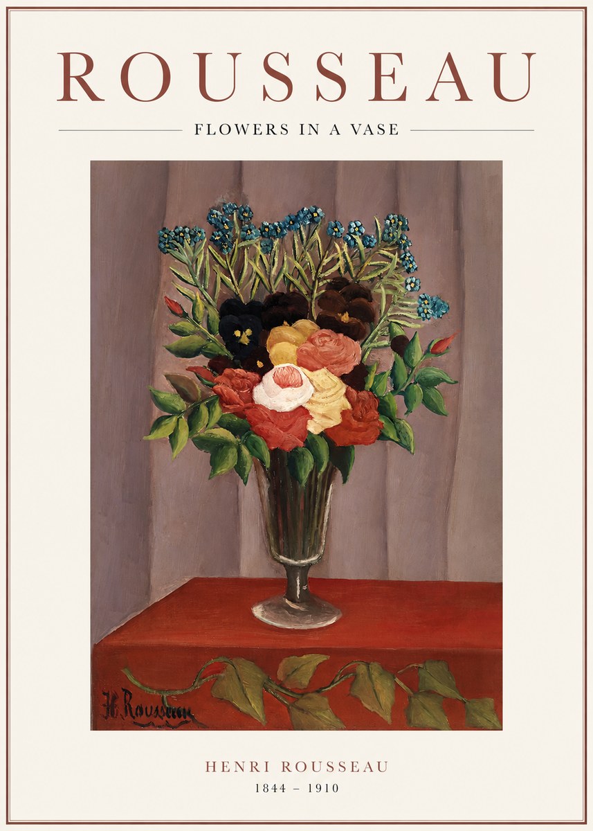 Rousseau Flowers in a Vase No1 - Poster