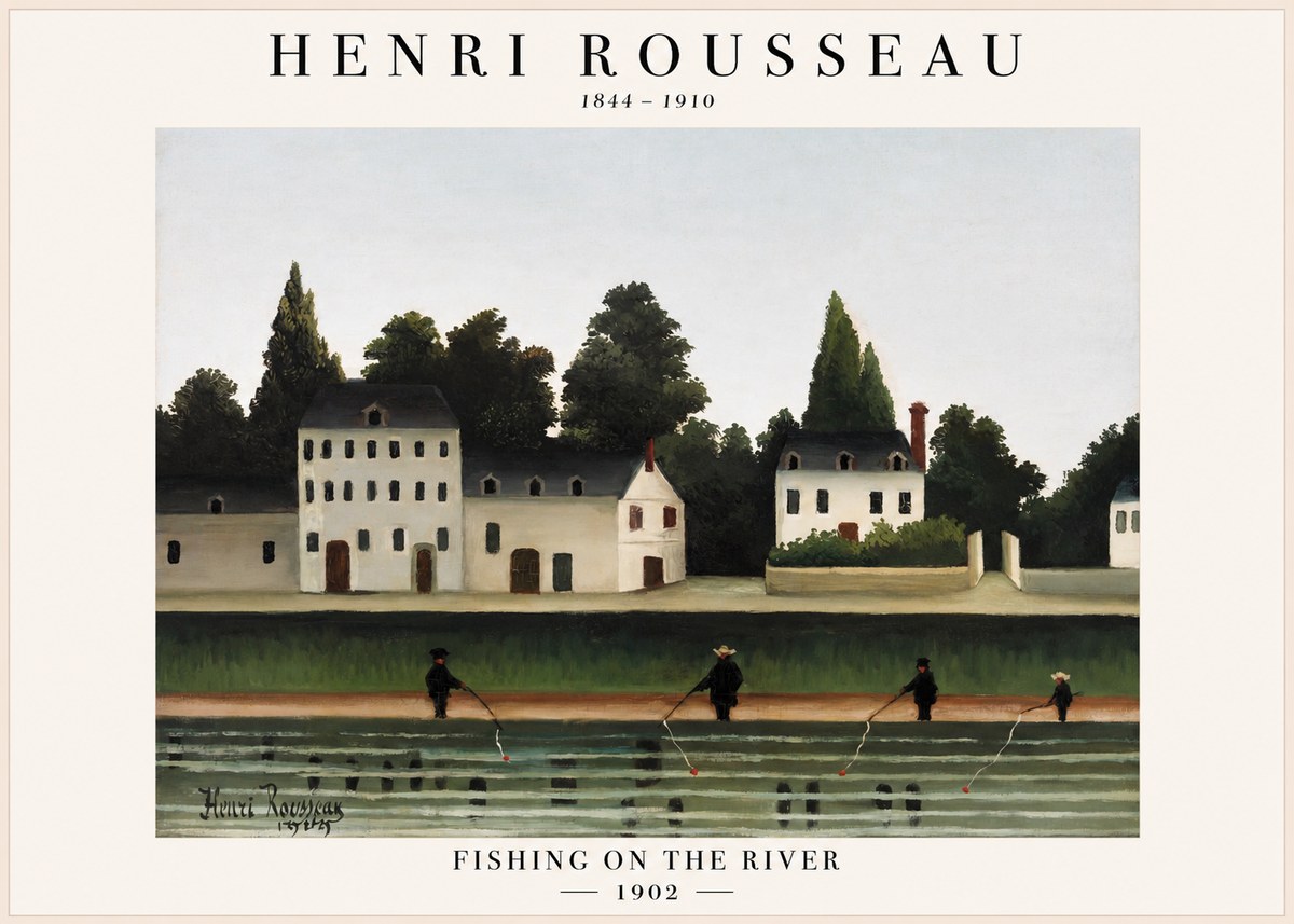 Rousseau Fishing on the River No1 - Poster