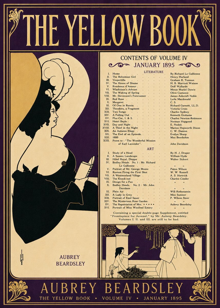 Aubrey Beardsley The Yellow Book II No6 - Poster