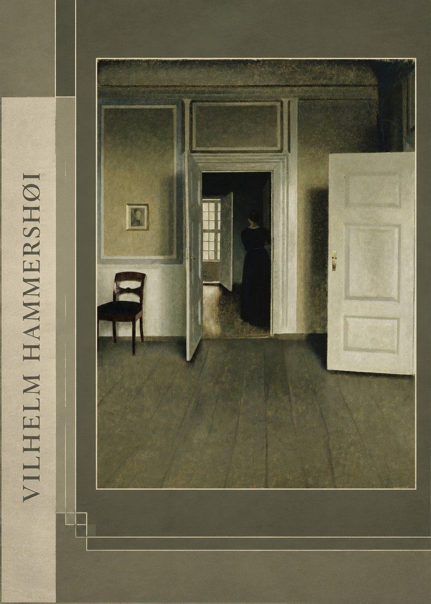 Vilhelm Hammershøi Interior with a Woman Seen from the Back No2 - Poster