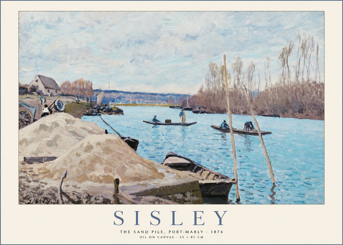 Sisley The Sand Pile, Port-marly No2 - Poster