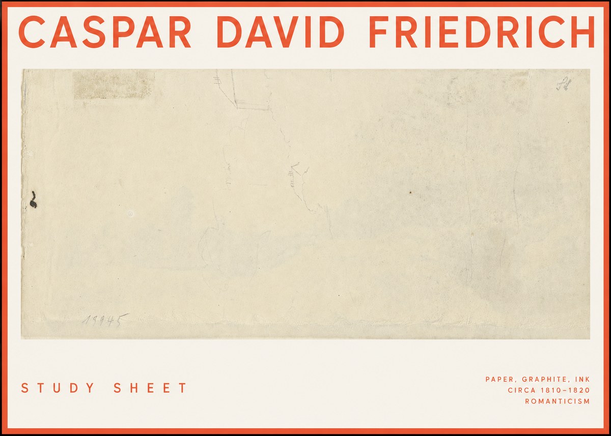 Caspar David Friedrich Study Sheet No2 - Poster