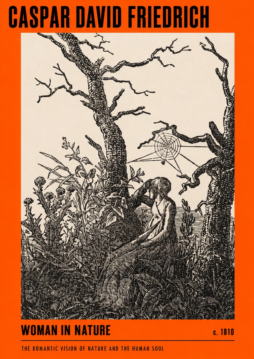 Caspar David Friedrich Woman in Nature No2 - Poster