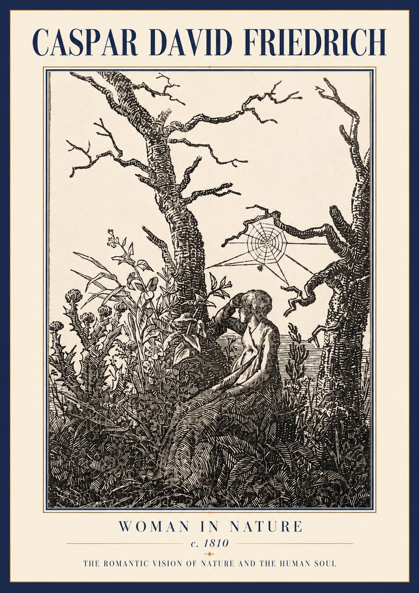Caspar David Friedrich Woman in Nature No3 - Poster