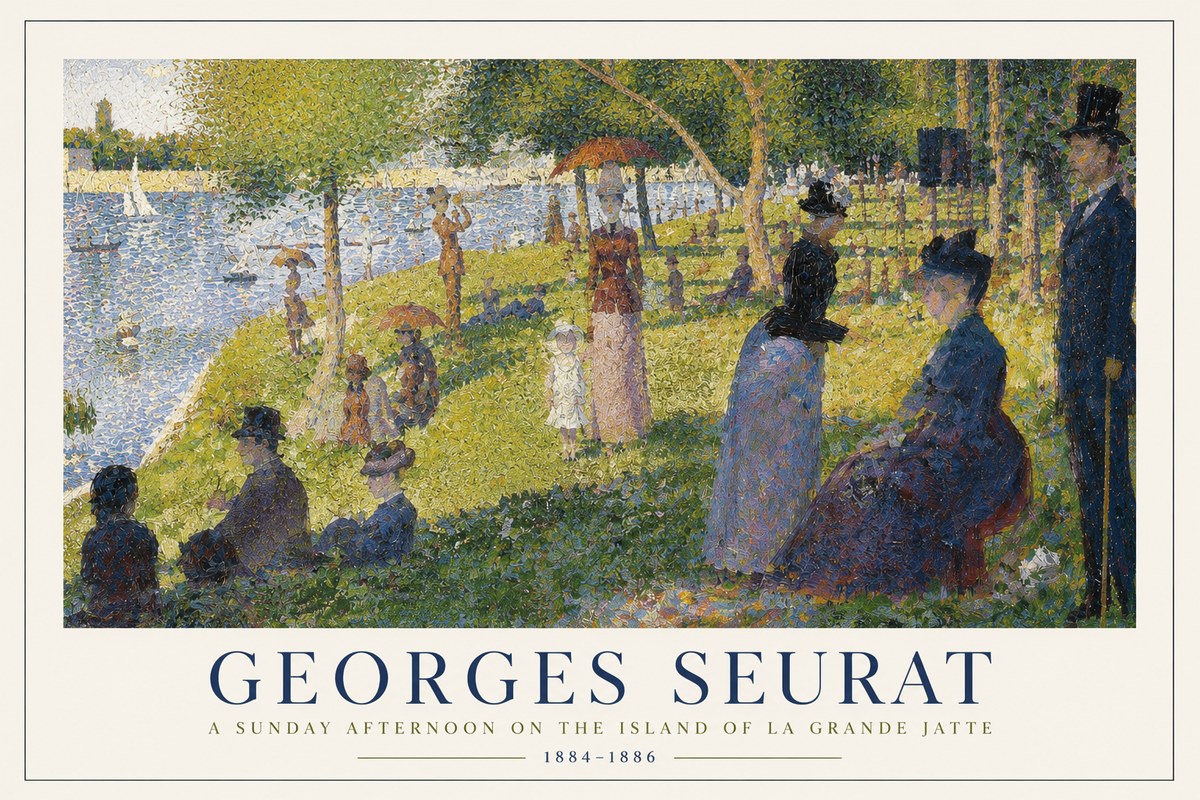 Seurat A Sunday Afternoon on the Island of La Grande Jatte I No4 - Poster