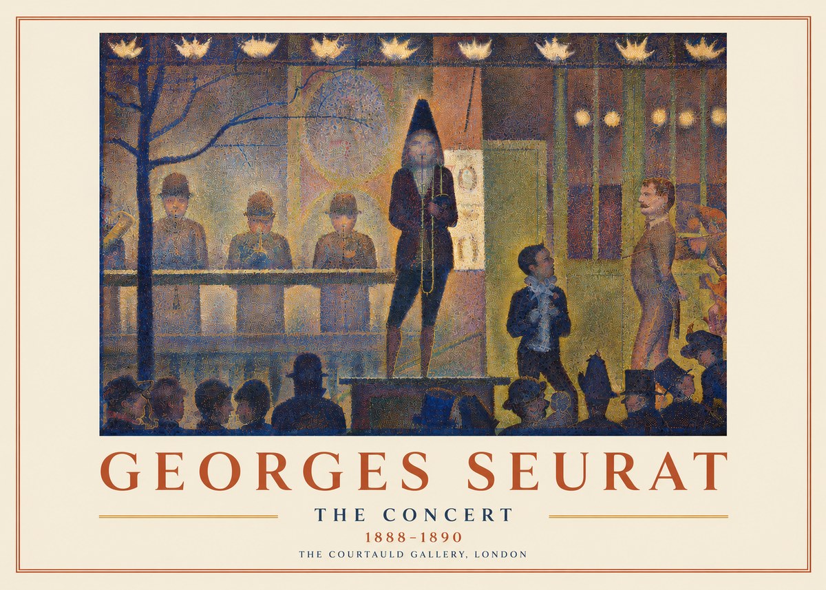 Seurat The Concert No3 - Poster