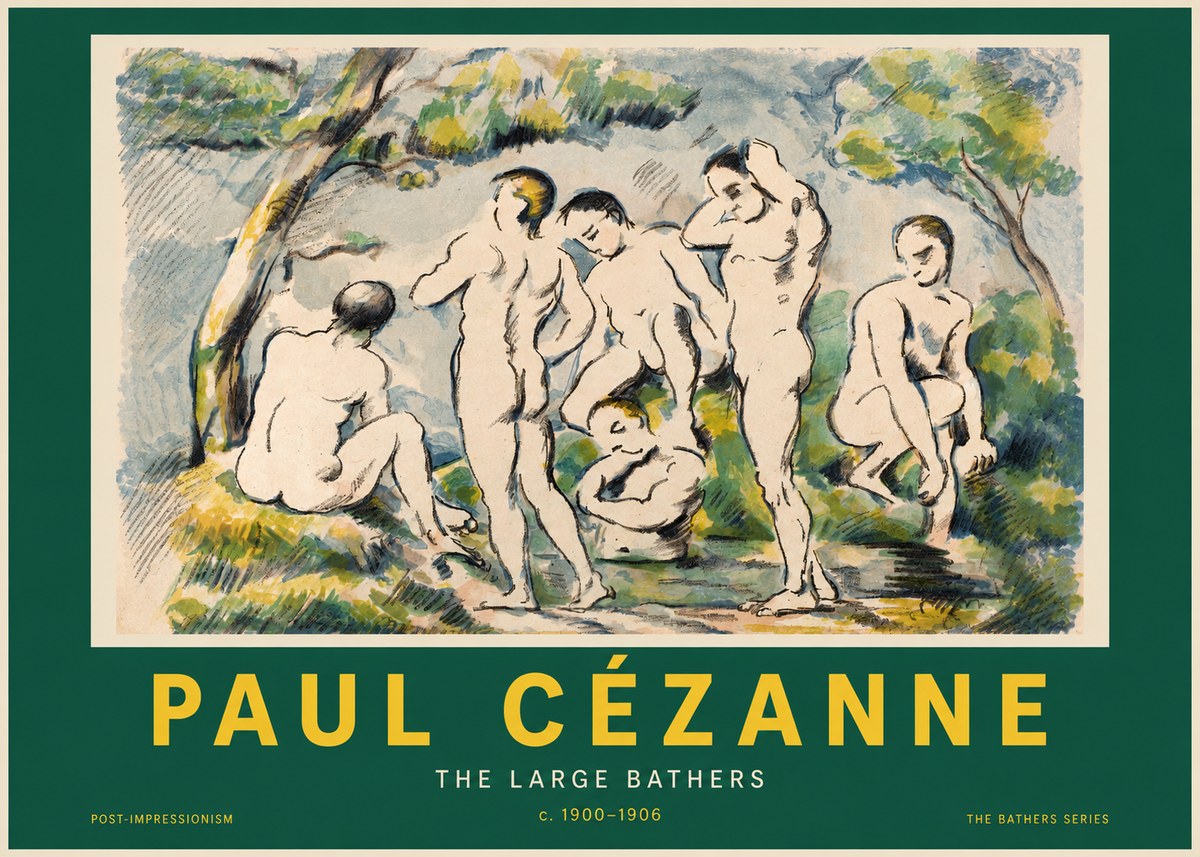 Paul Cézanne The Large Bathers I No2 - Poster