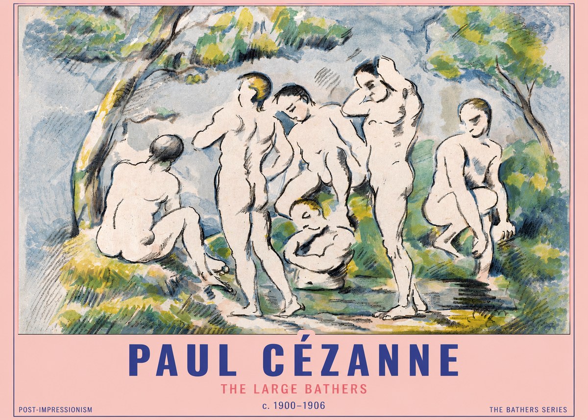Paul Cézanne The Large Bathers I No3 - Poster