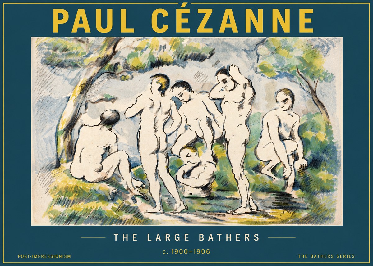 Paul Cézanne The Large Bathers I No4 - Poster