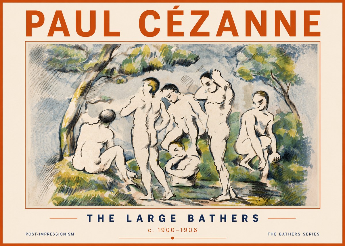 Paul Cézanne The Large Bathers I No6 - Poster