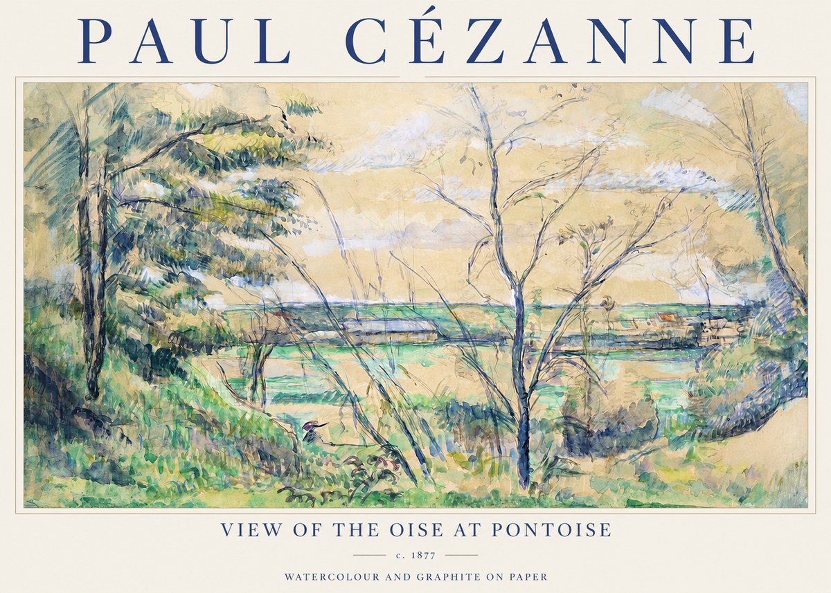 Paul Cézanne View of the Oise at Pontoise I No1 - Poster