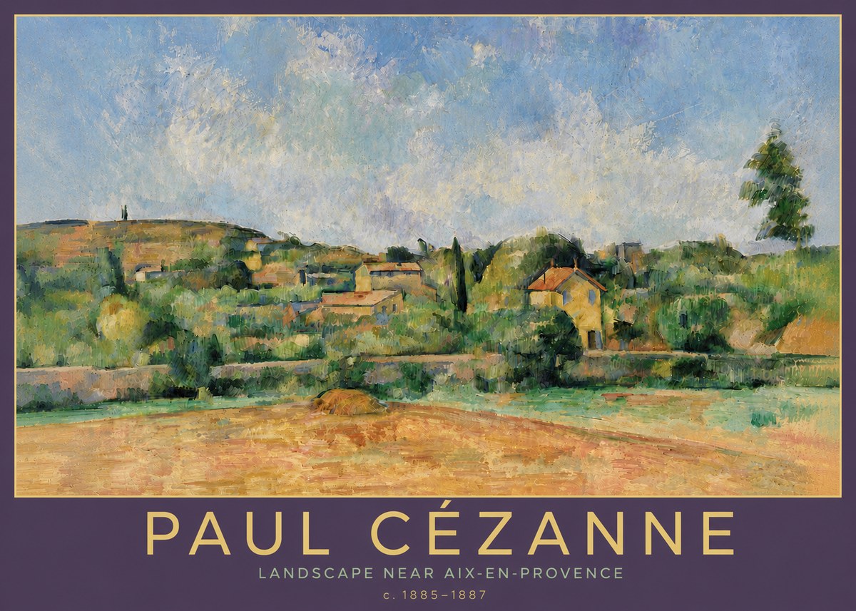 Paul Cézanne Landscape Near Aix-en-provence I No6 - Poster