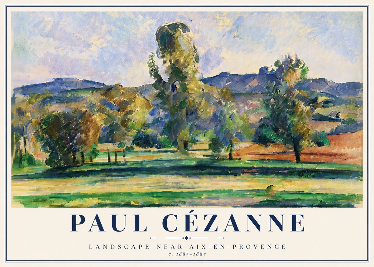 Paul Cézanne Landscape Near Aix-en-provence II No6 - Poster