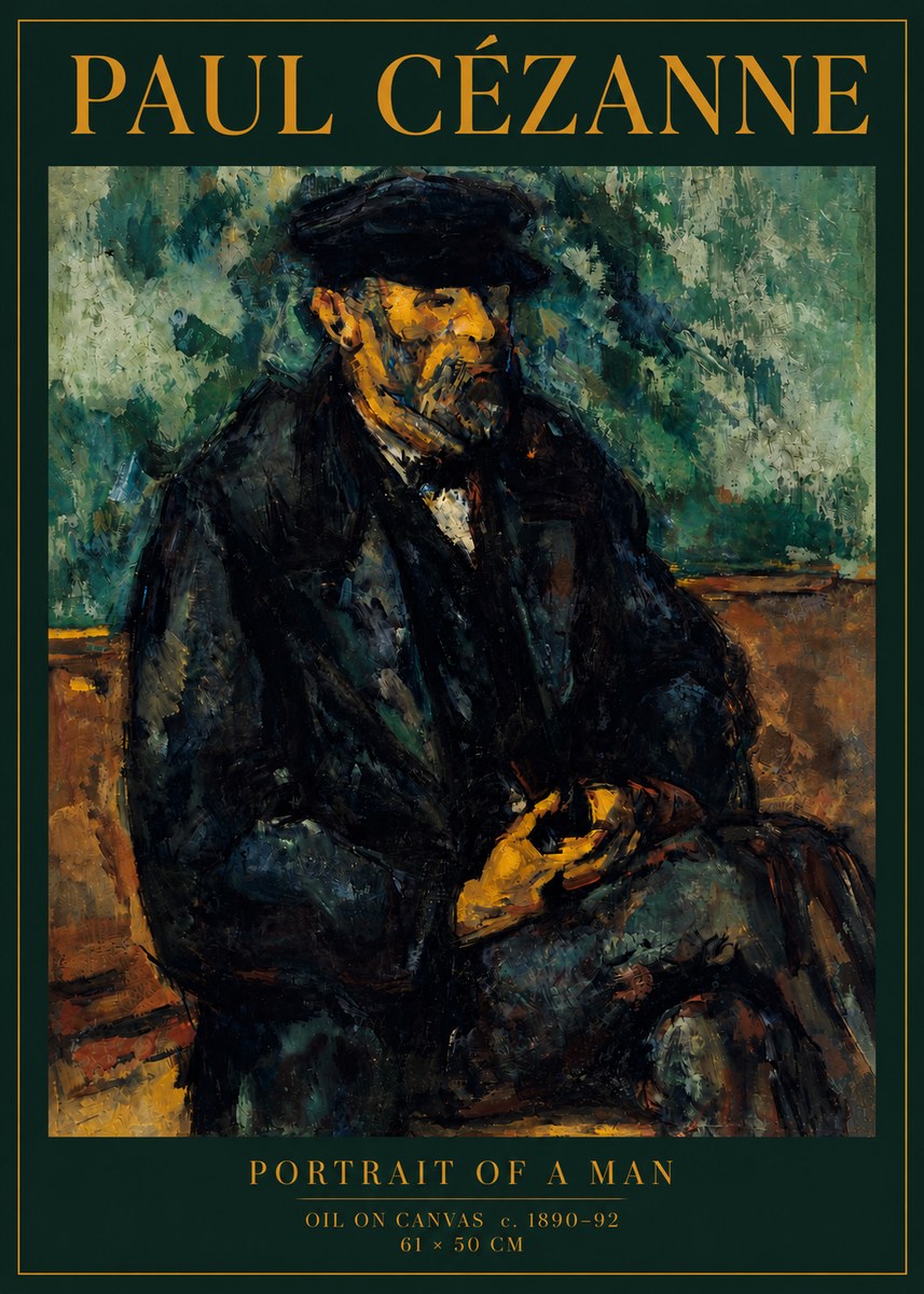 Paul Cézanne Portrait of a Man I No5 - Poster