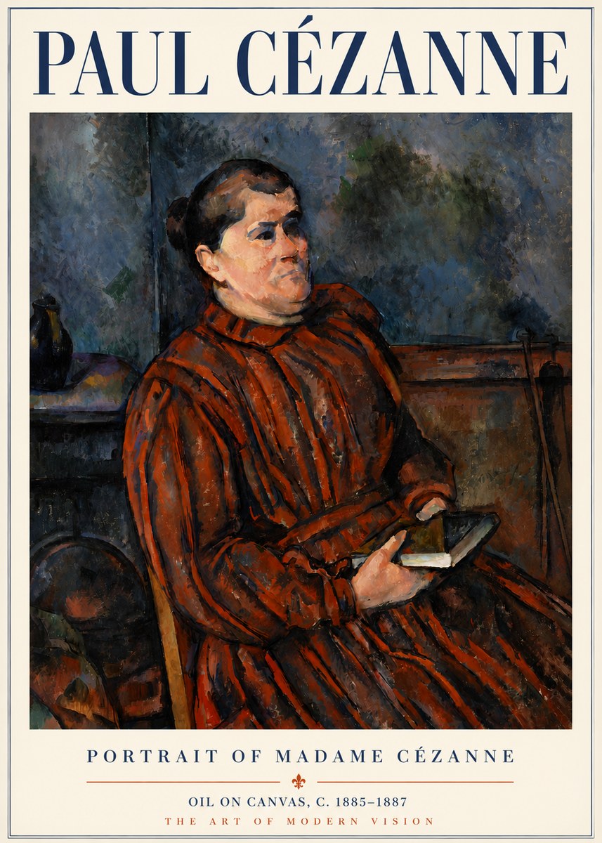 Paul Cézanne Portrait of Madame Cézanne I No6 - Poster