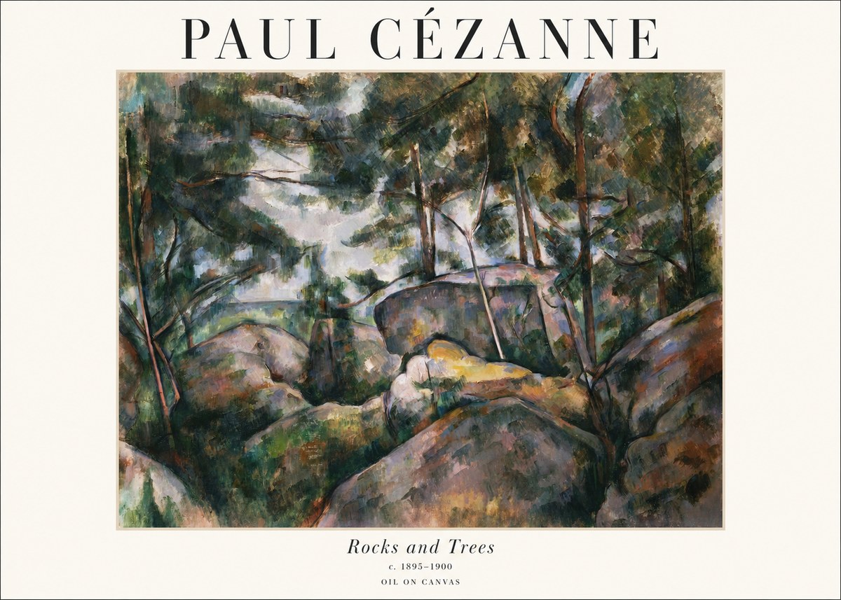 Paul Cézanne Rocks and Trees II No1 - Poster