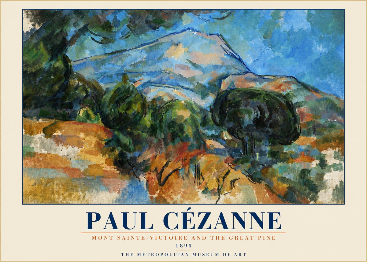 Paul Cézanne Mont Sainte-victoire and the Great Pine No4 - Poster