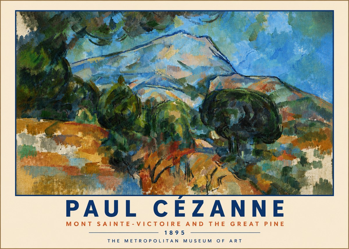 Paul Cézanne Mont Sainte-victoire and the Great Pine No6 - Poster