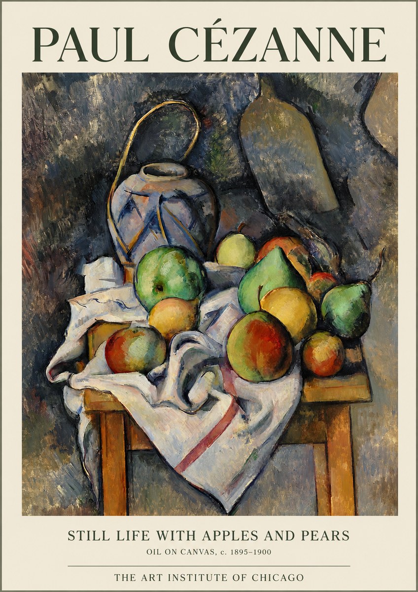 Paul Cézanne Still Life with Apples and Pears No1 - Poster