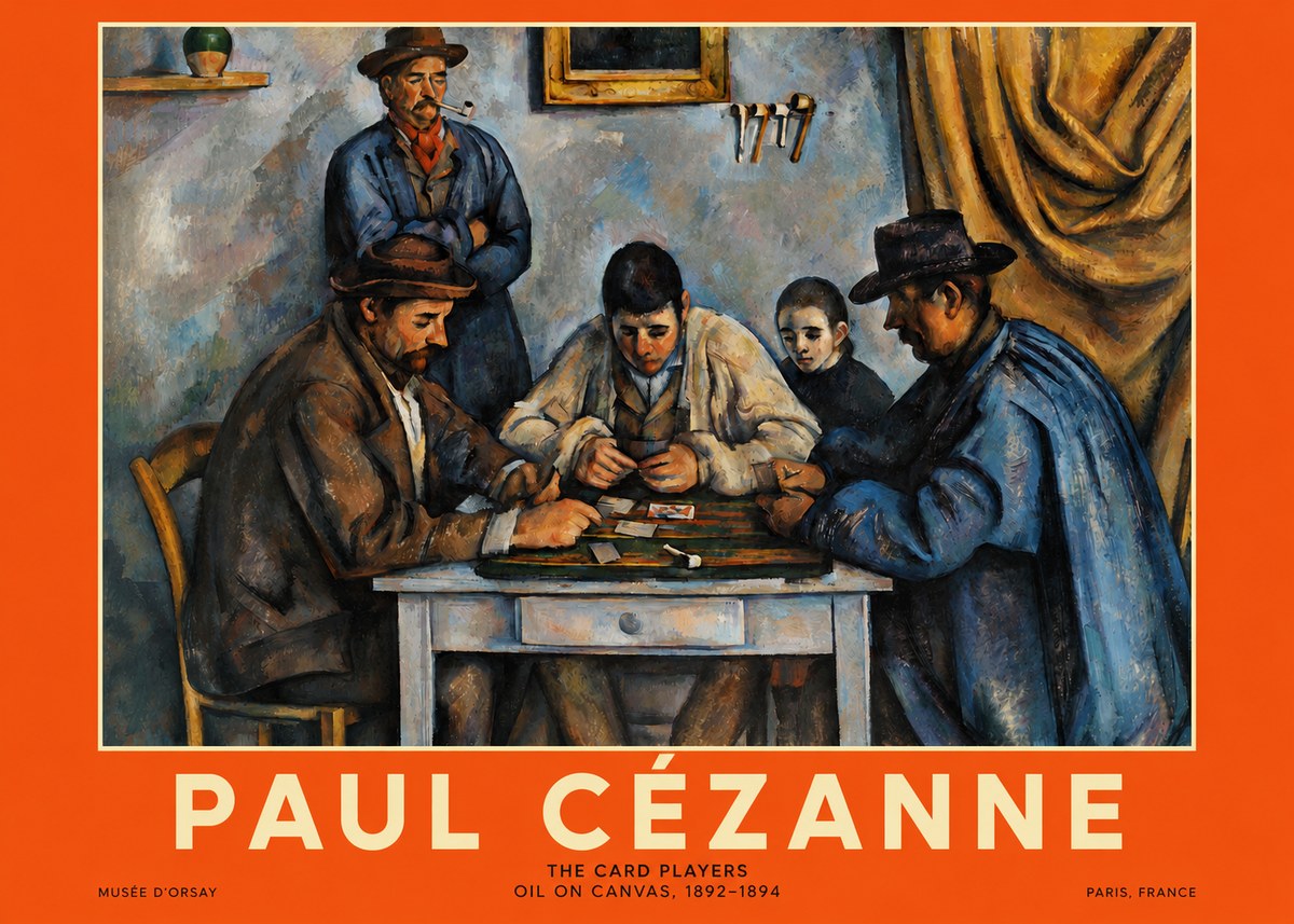 Paul Cézanne The Card Players I No2 - Poster