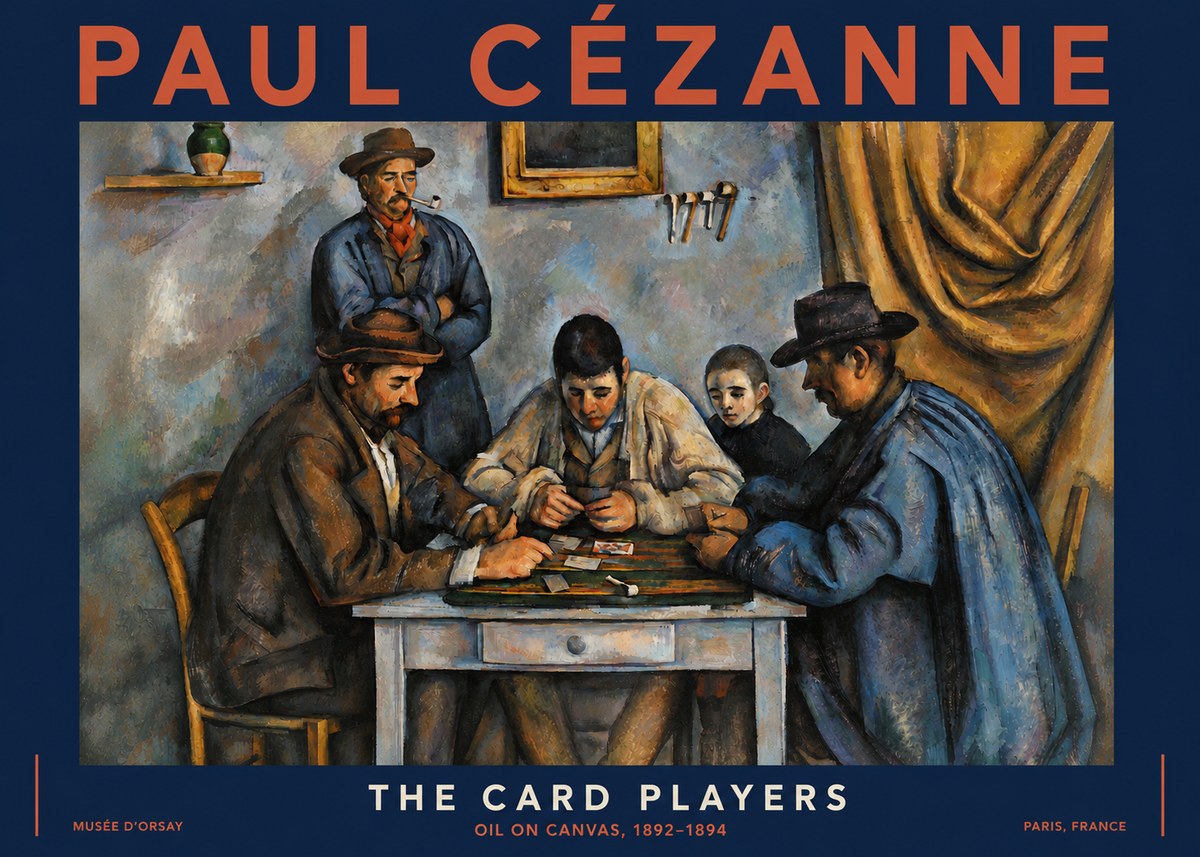 Paul Cézanne The Card Players I No3 - Poster