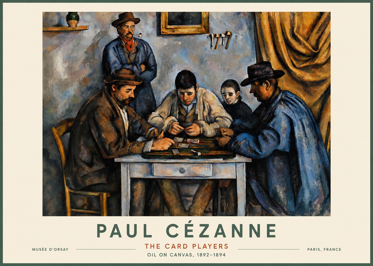 Paul Cézanne The Card Players I No4 - Poster