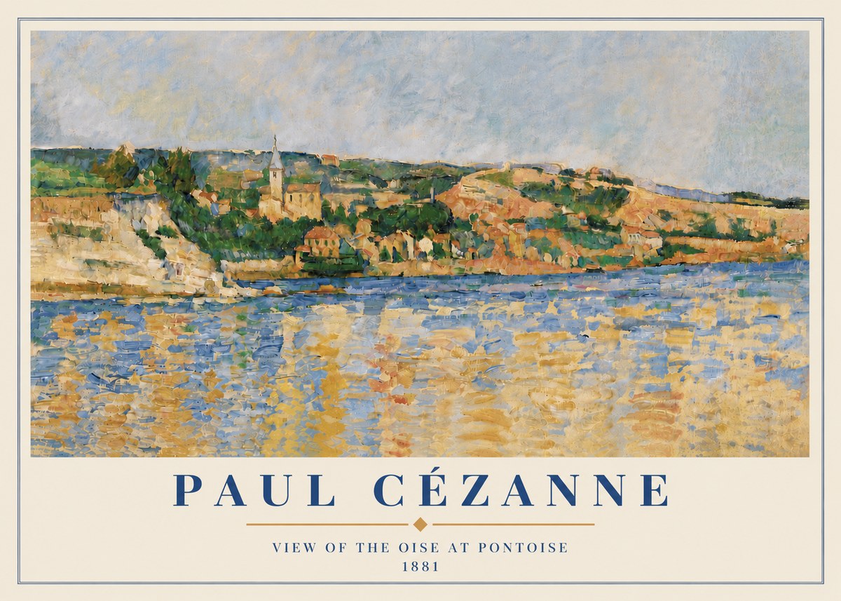 Paul Cézanne View of the Oise at Pontoise II No6 - Poster