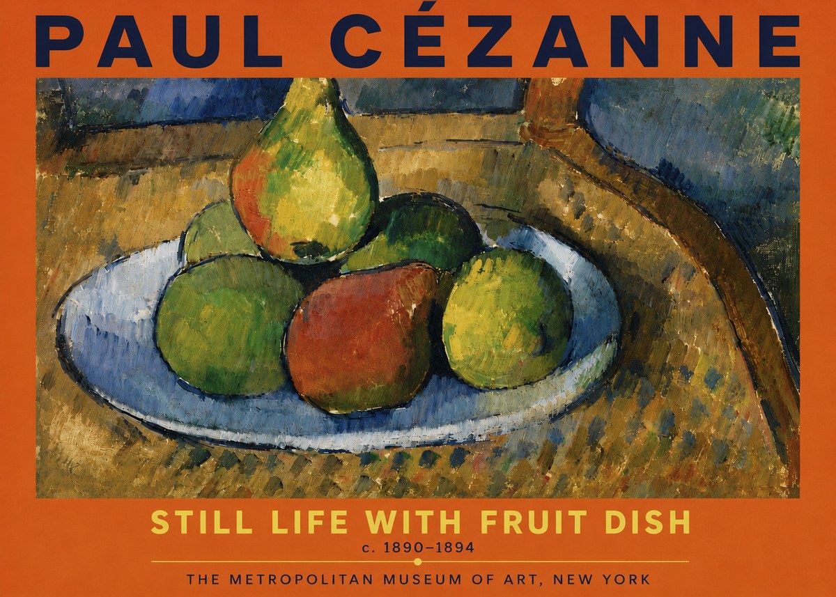 Paul Cézanne Still Life with Fruit Dish No6 - Poster