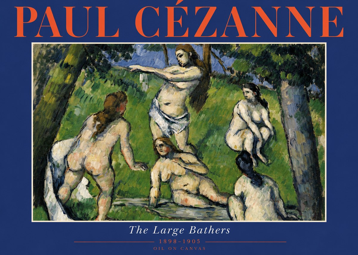 Paul Cézanne The Large Bathers III No6 - Poster