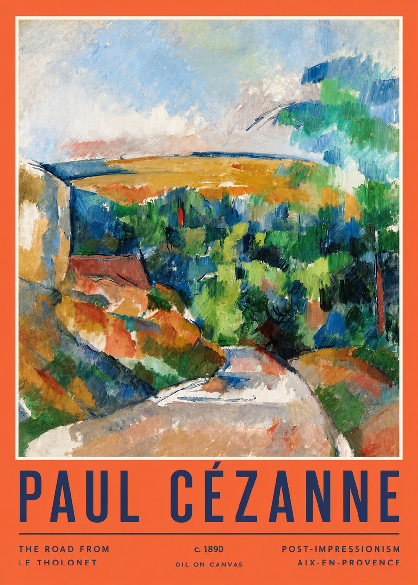 Paul Cézanne The Road from Le Tholonet No2 - Poster