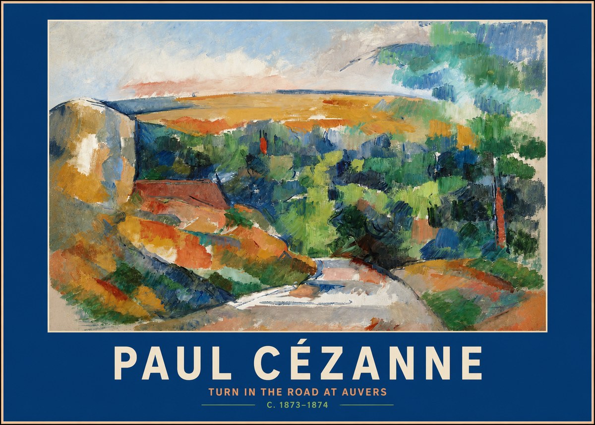 Paul Cézanne The Road from Le Tholonet No5 - Poster