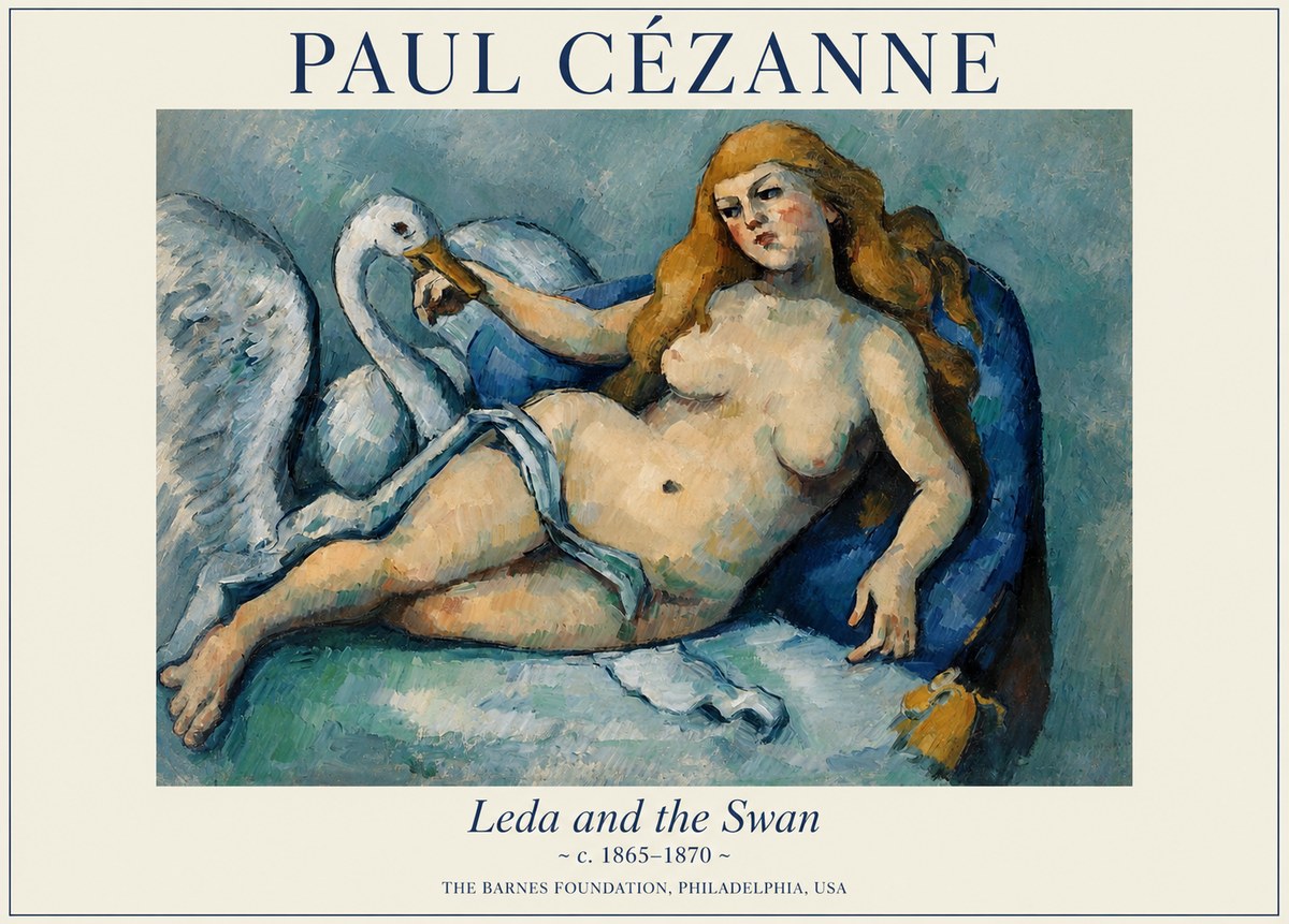 Paul Cézanne Leda and the Swan No1 - Poster