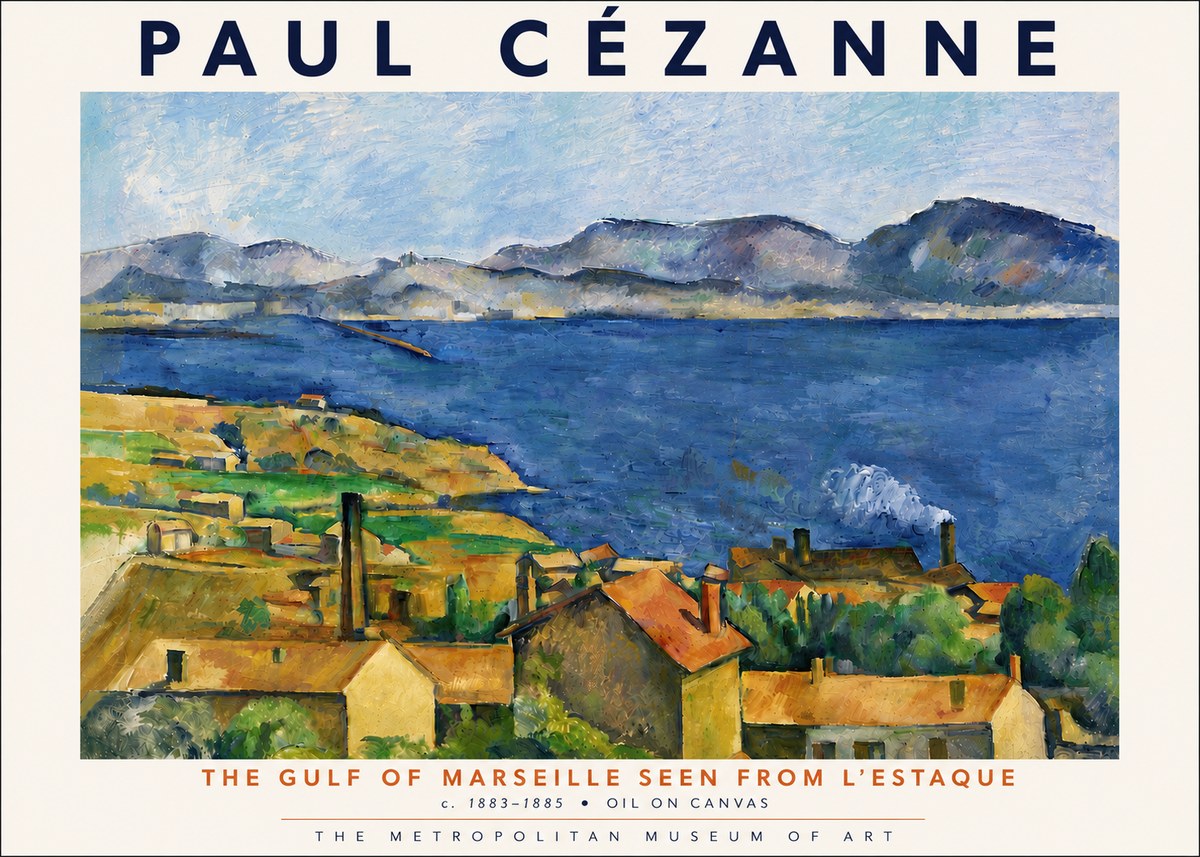 Paul Cézanne The Gulf of Marseille Seen from L'estaque No5 - Poster