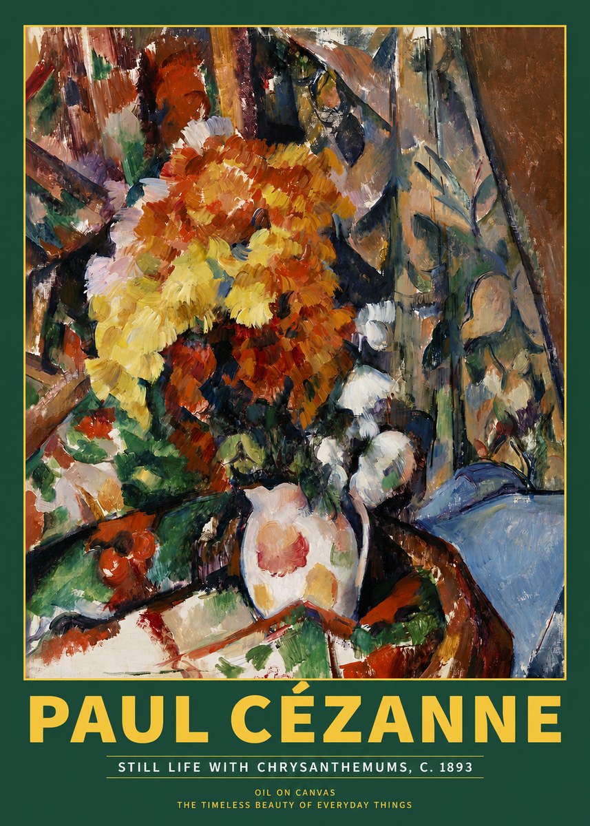 Paul Cézanne Still Life with Chrysanthemums No2 - Poster