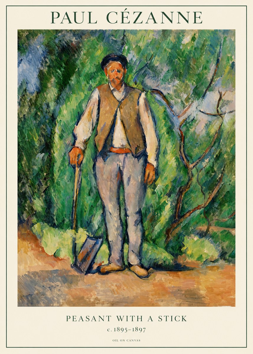 Paul Cézanne Peasant with a Stick No1 - Poster