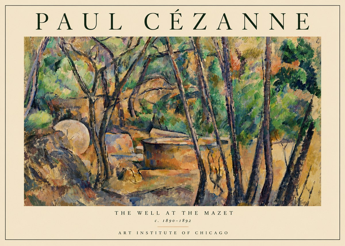 Paul Cézanne The Well at the Mazet No4 - Poster