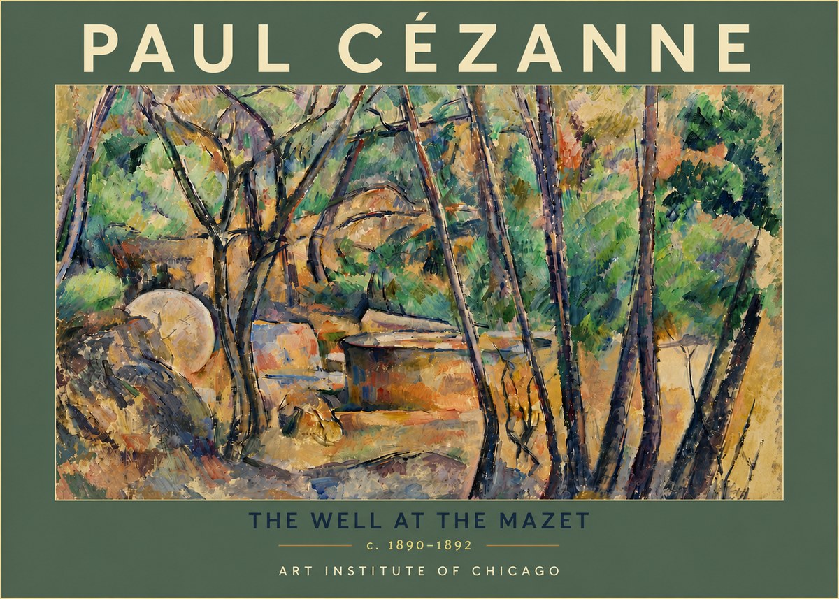 Paul Cézanne The Well at the Mazet No6 - Poster