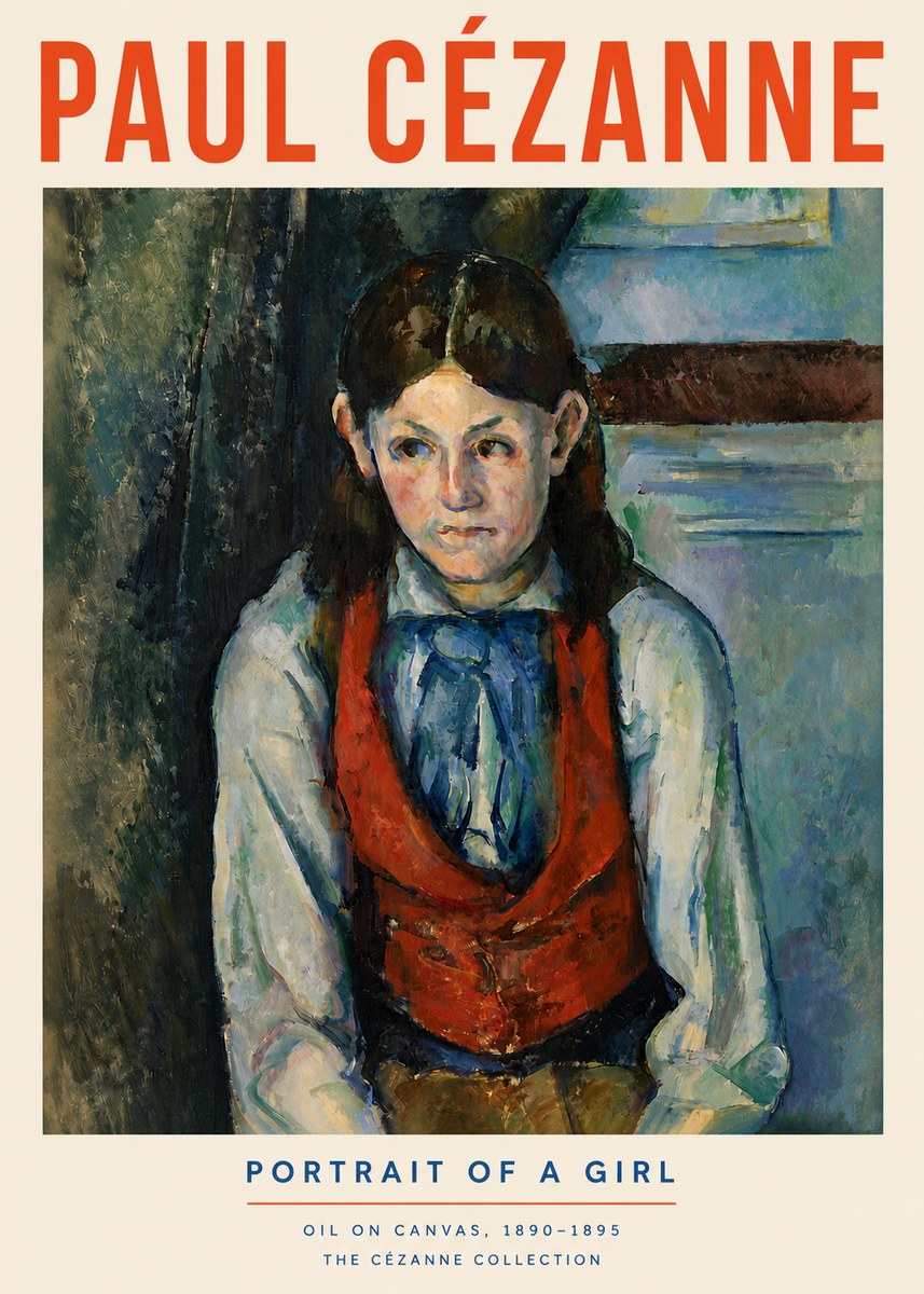 Paul Cézanne Portrait of a Girl No4 - Poster