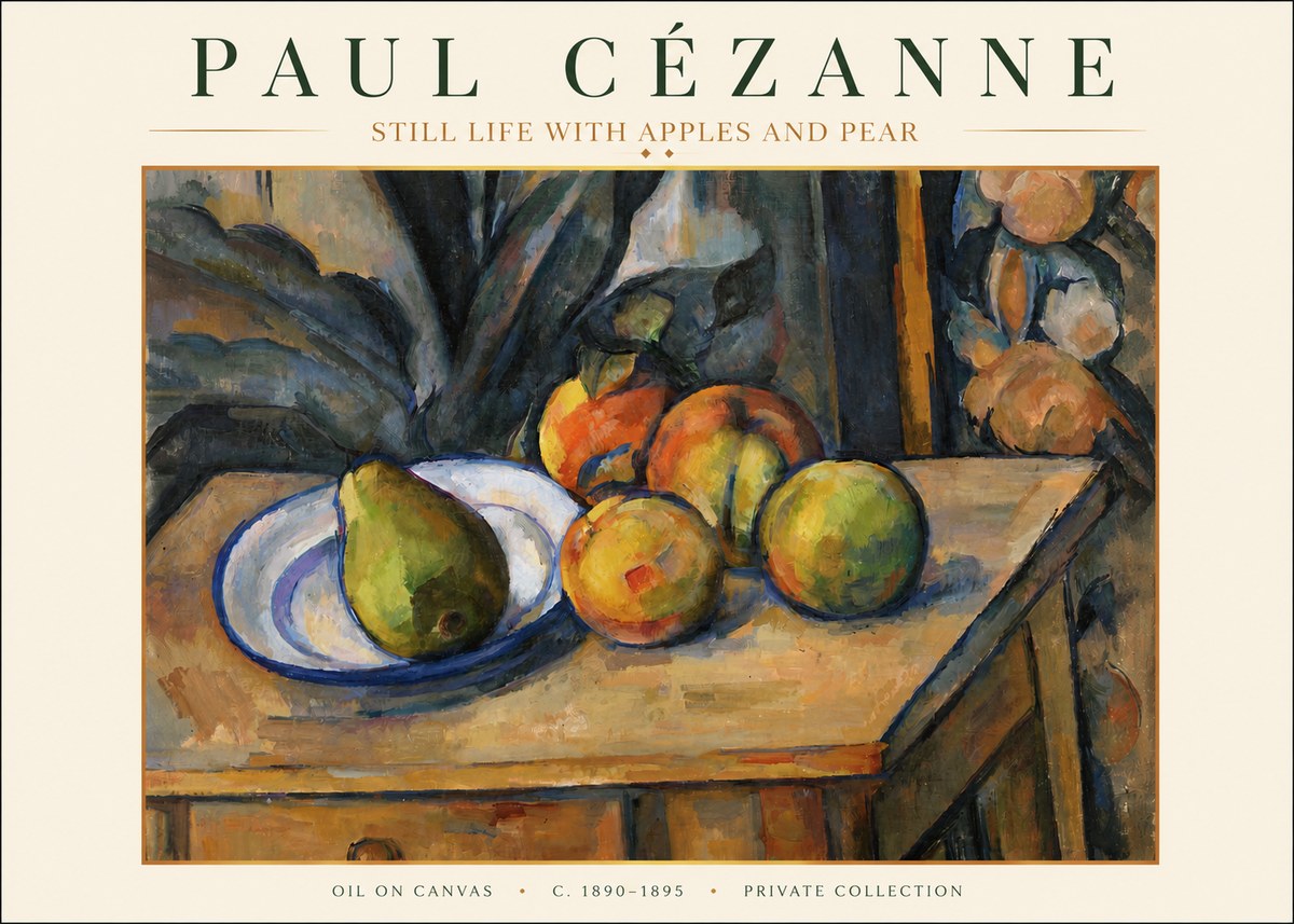 Paul Cézanne Still Life with Apples and Pear No3 - Poster