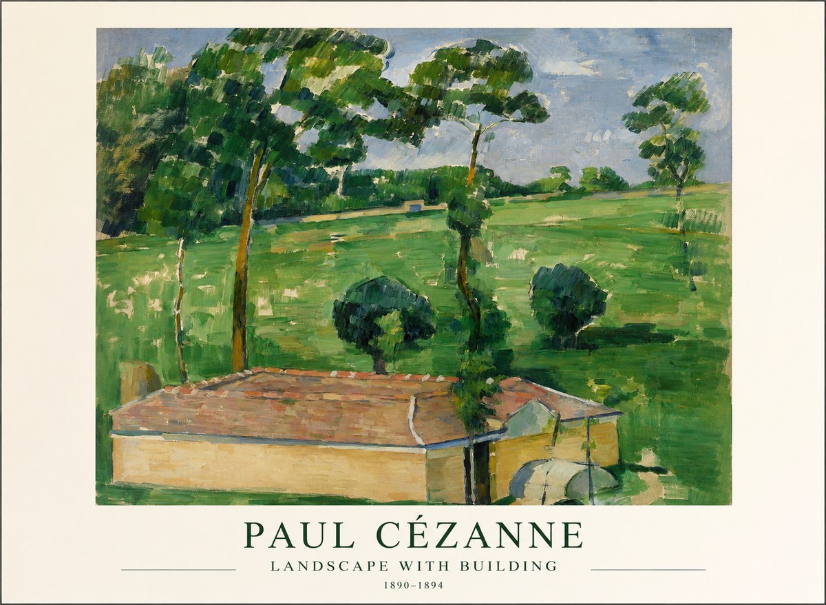 Paul Cézanne Landscape with Building No1 - Poster