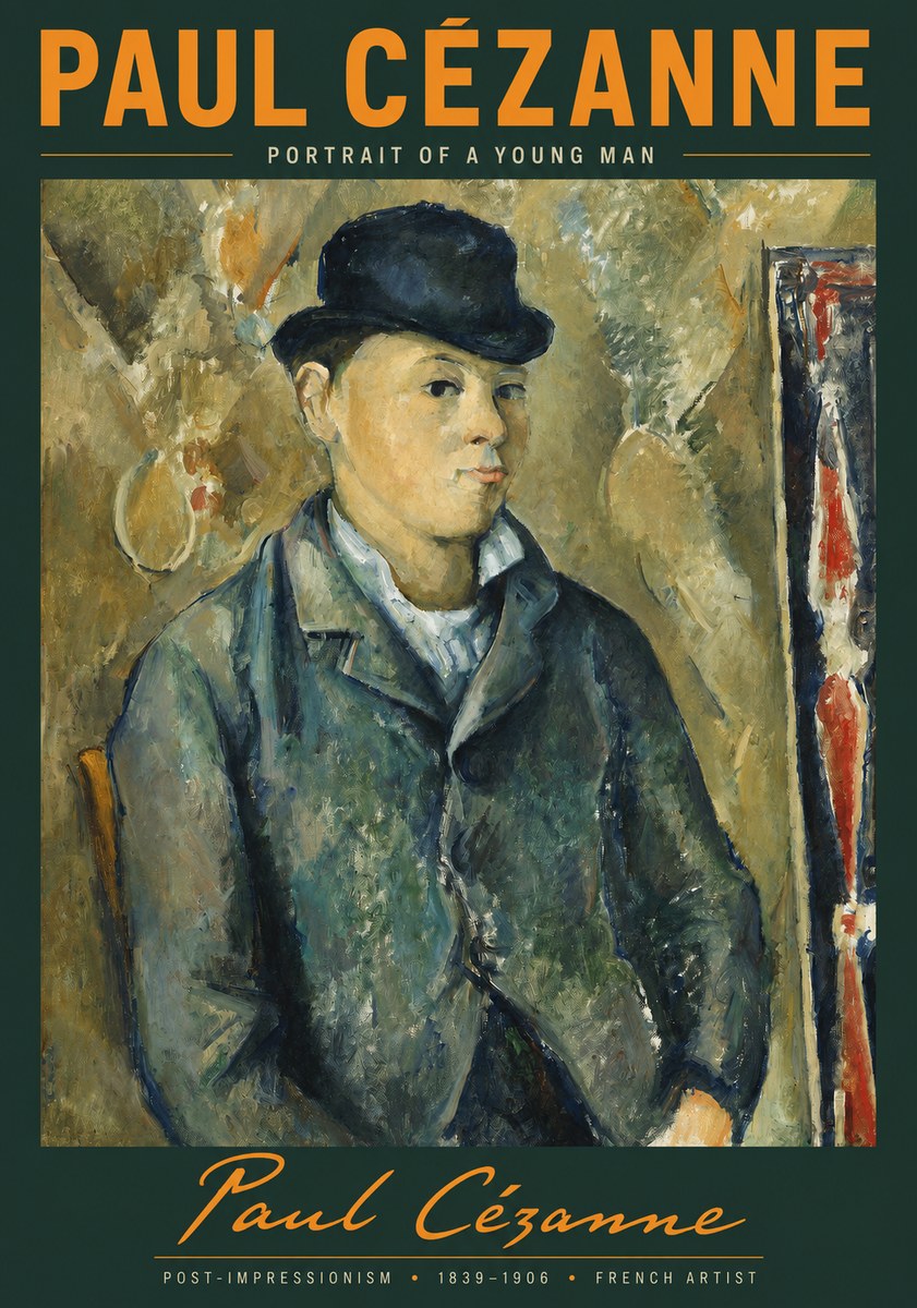 Paul Cézanne Portrait of a Young Man No2 - Poster