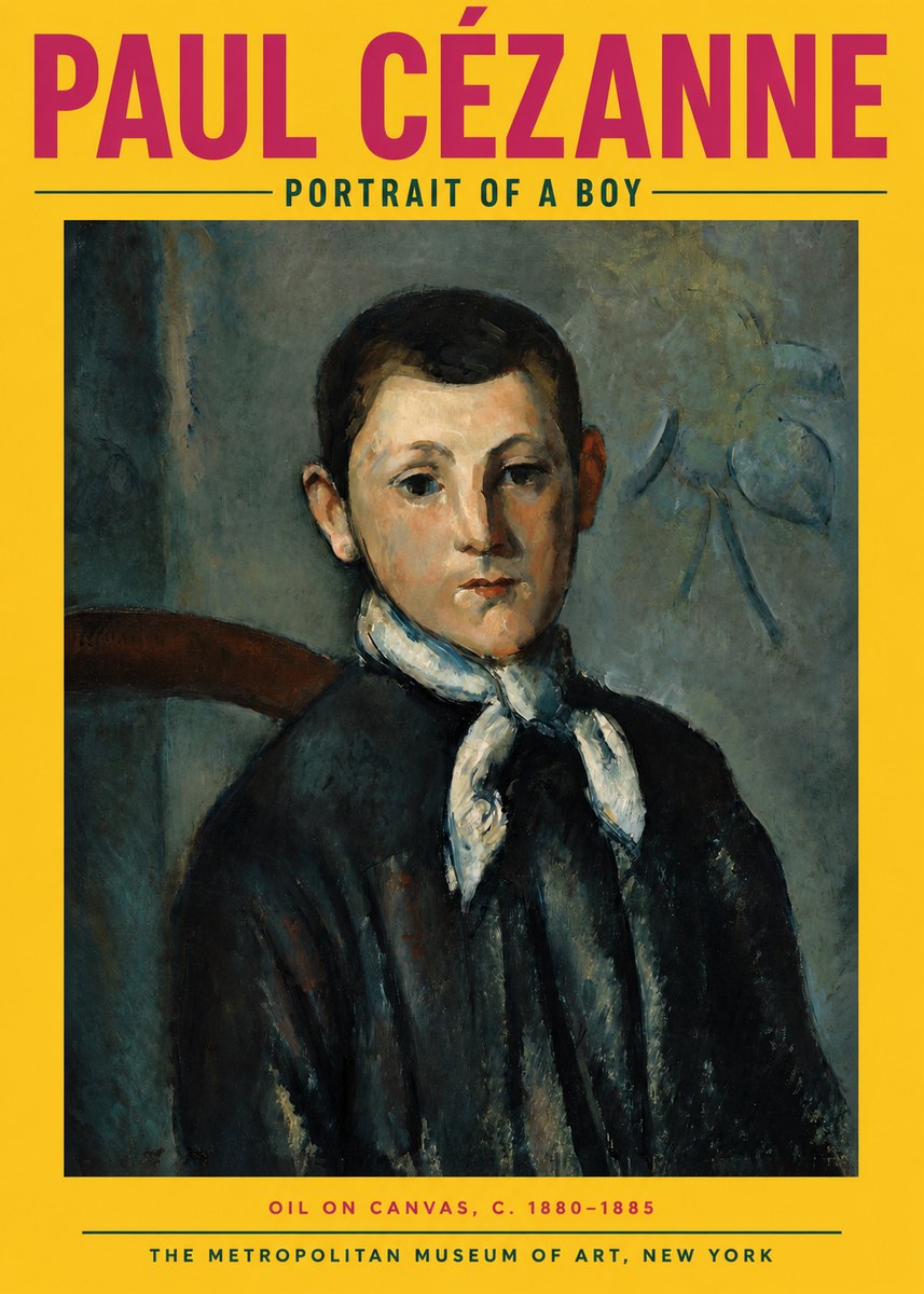 Paul Cézanne Portrait of a Boy No2 - Poster