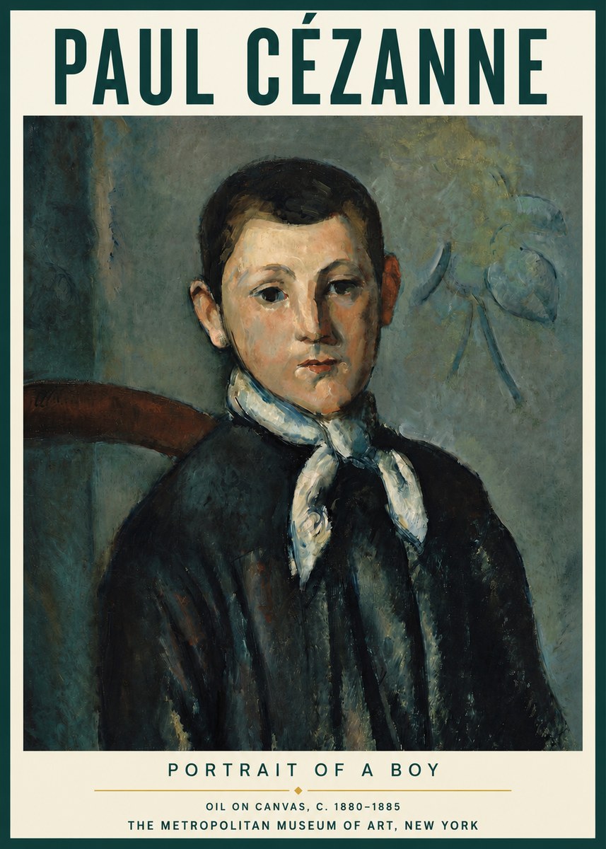 Paul Cézanne Portrait of a Boy No3 - Poster