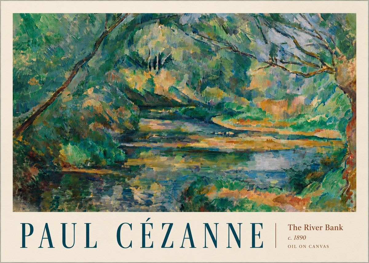 Paul Cézanne The River Bank No5 - Poster