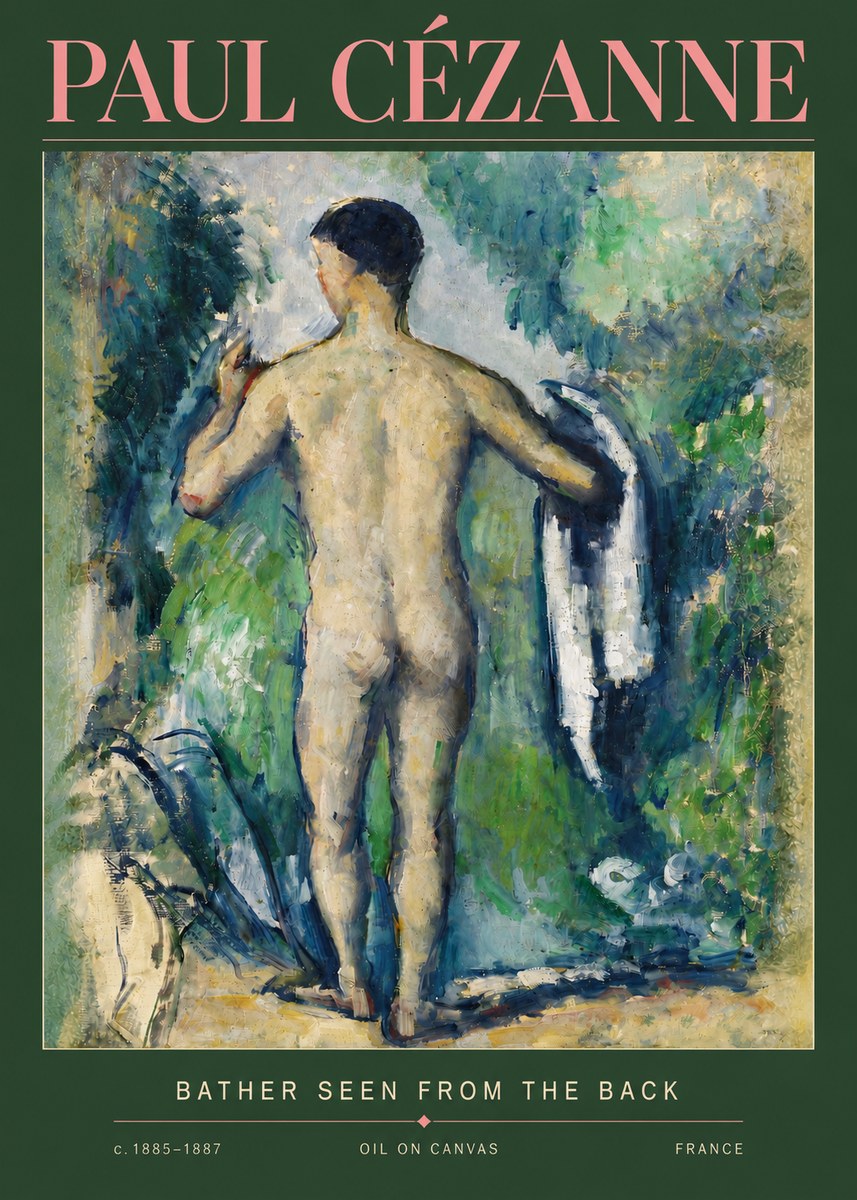 Paul Cézanne Bather Seen from the Back No3 - Poster